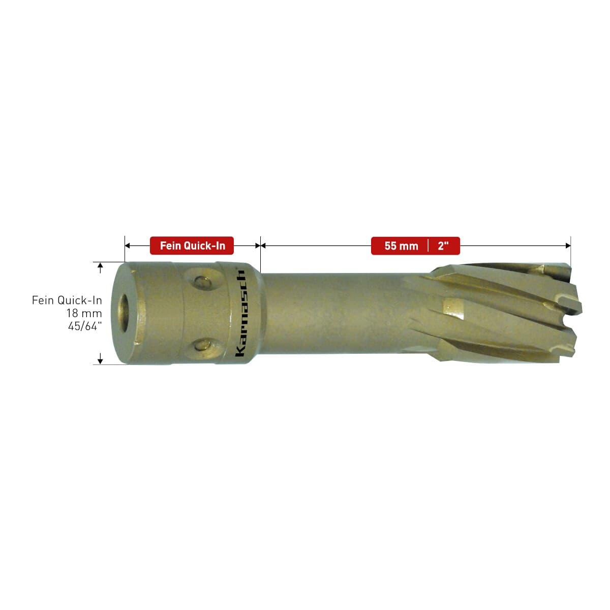 Корончатое сверло Karnasch HARD-LINE Ø60х55 мм 20.1148-060