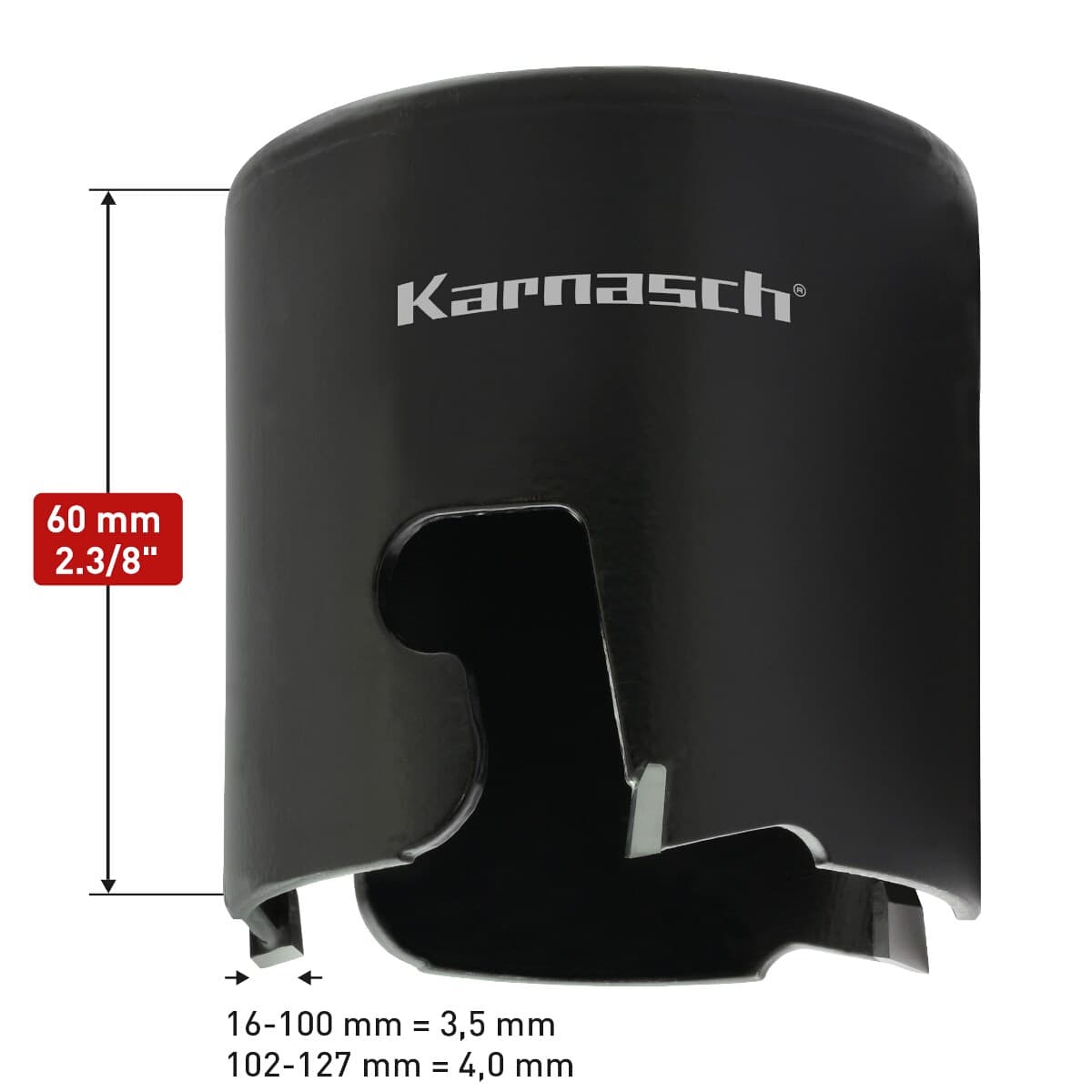 Твердосплавная коронка Karnasch ALLROUND 60 ECO Ø127х60 мм 20.1150-127