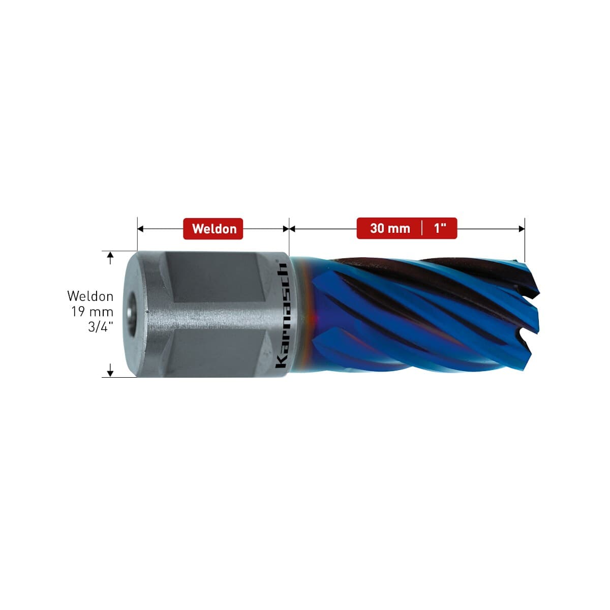 Корончатые сверла Karnasch BLUE-LINE Ø50х30 мм 20.1312N-050