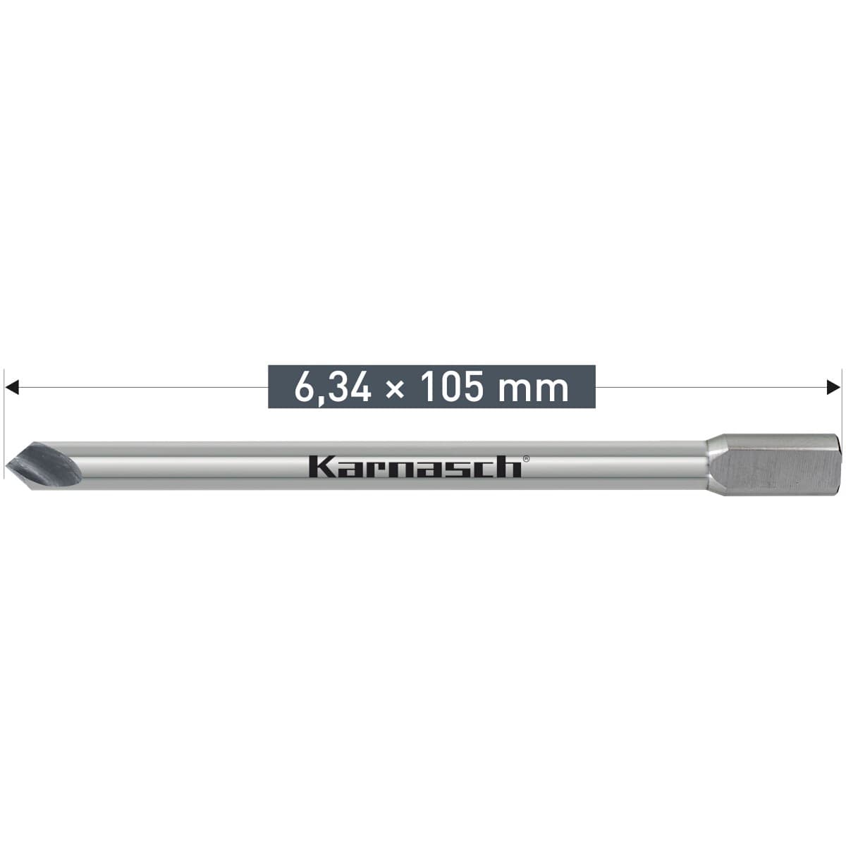Выталкивающий штифт Karnasch для POWER-DRILL 4000 6,34×105 мм 20.1533