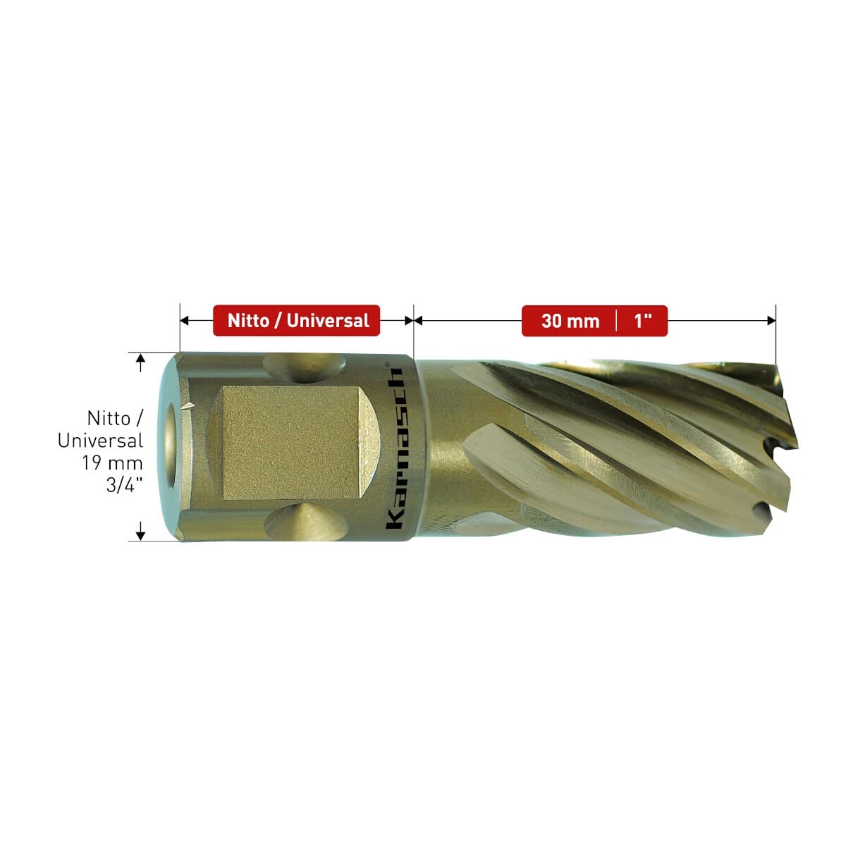 Корончатое сверло Karnasch GOLD-LINE Ø2-1/16'х30 мм 20.1610-135